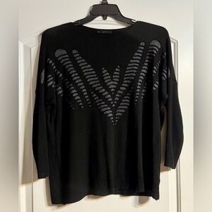 RVN‎ Black Sweater with Silver Accents